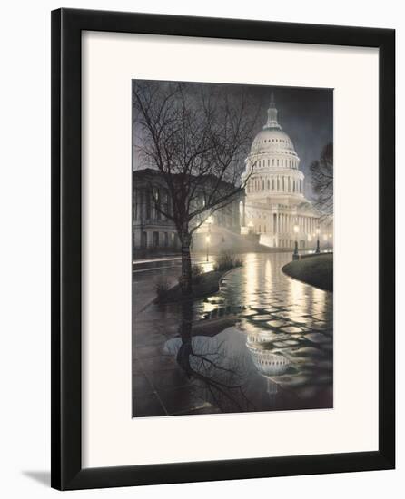 Liberty's Light-Rod Chase-Framed Art Print