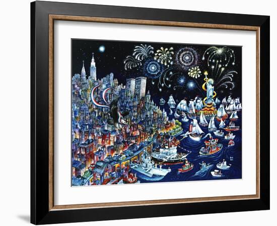 Liberty with Eagle-Bill Bell-Framed Giclee Print