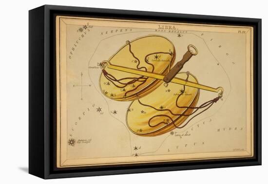 Libra Constellation, Zodiac Sign, 1825-Science Source-Framed Premier Image Canvas