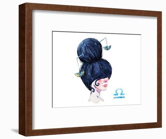 Libra Girl-null-Framed Art Print