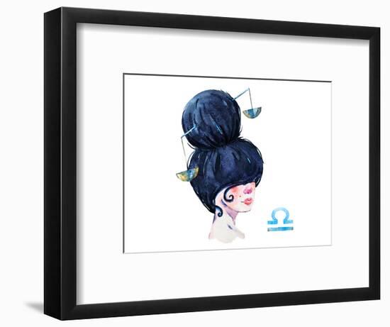 Libra Girl-null-Framed Art Print