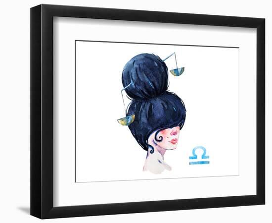 Libra Girl-null-Framed Art Print