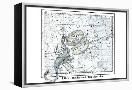 Libra - the Scales and the Scorpion-Alexander Jamieson-Framed Stretched Canvas