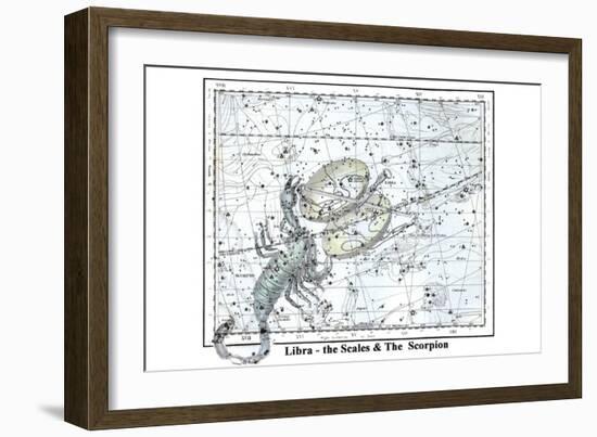 Libra - the Scales and the Scorpion-Alexander Jamieson-Framed Art Print