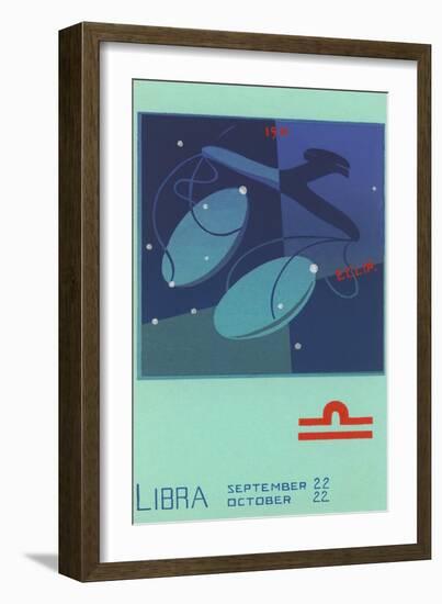 Libra, the Scales-null-Framed Art Print