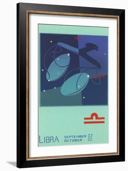 Libra, the Scales-null-Framed Art Print