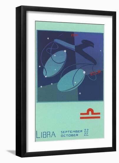 Libra, the Scales-null-Framed Art Print