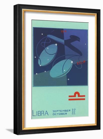 Libra, the Scales-null-Framed Art Print