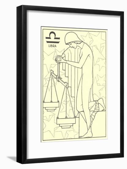 Libra, the Scales-null-Framed Art Print