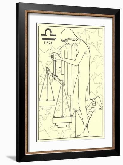 Libra, the Scales-null-Framed Art Print