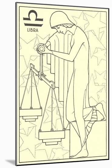 Libra, the Scales-null-Mounted Art Print