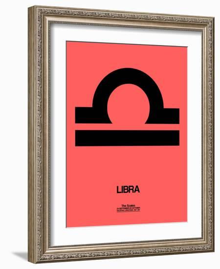 Libra Zodiac Sign Black-NaxArt-Framed Art Print