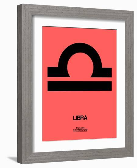 Libra Zodiac Sign Black-NaxArt-Framed Art Print