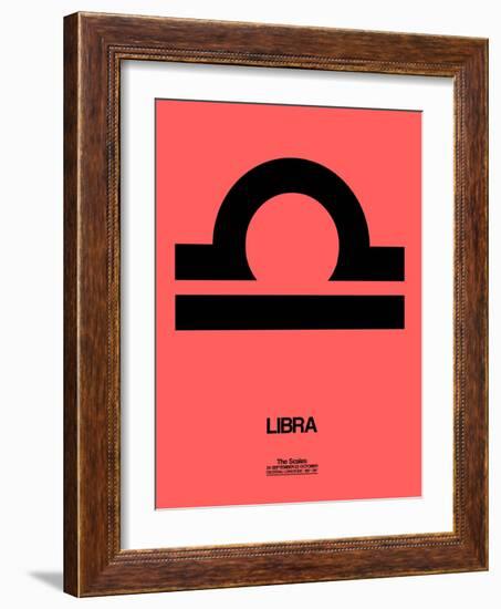 Libra Zodiac Sign Black-NaxArt-Framed Art Print