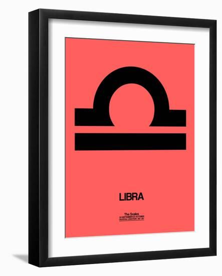 Libra Zodiac Sign Black-NaxArt-Framed Art Print