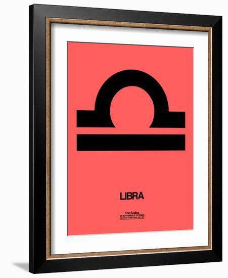 Libra Zodiac Sign Black-NaxArt-Framed Art Print