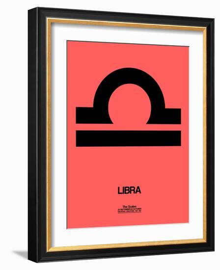 Libra Zodiac Sign Black-NaxArt-Framed Art Print