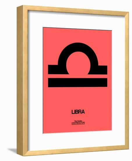 Libra Zodiac Sign Black-NaxArt-Framed Art Print