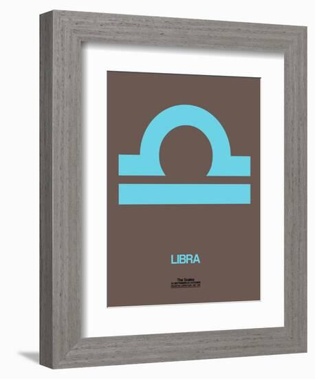 Libra Zodiac Sign Blue-NaxArt-Framed Art Print