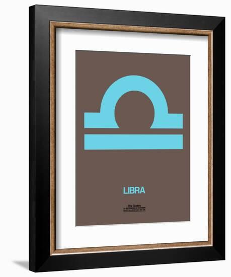 Libra Zodiac Sign Blue-NaxArt-Framed Art Print