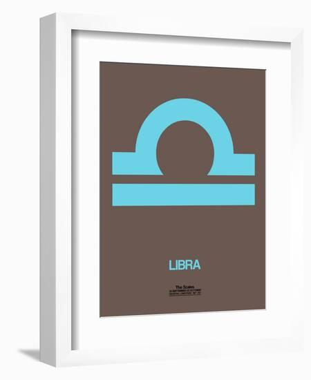 Libra Zodiac Sign Blue-NaxArt-Framed Art Print