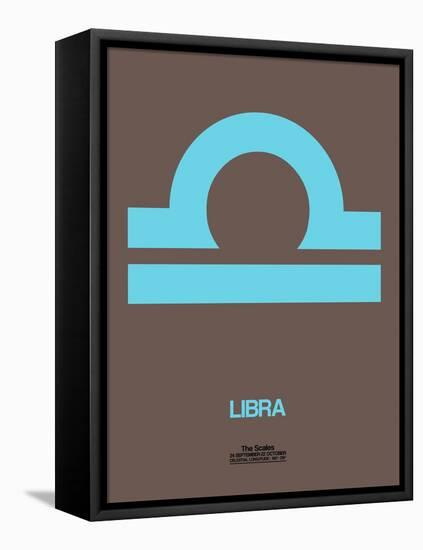 Libra Zodiac Sign Blue-NaxArt-Framed Stretched Canvas