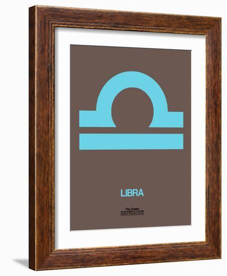 Libra Zodiac Sign Blue-NaxArt-Framed Art Print