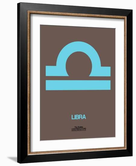 Libra Zodiac Sign Blue-NaxArt-Framed Art Print