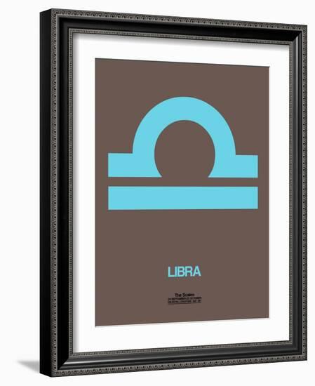 Libra Zodiac Sign Blue-NaxArt-Framed Art Print