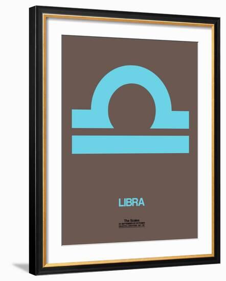 Libra Zodiac Sign Blue-NaxArt-Framed Art Print