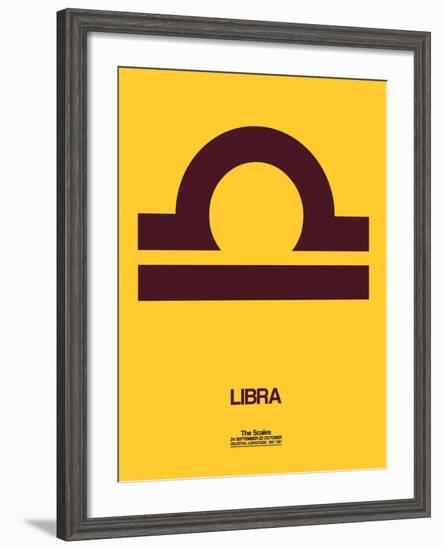 Libra Zodiac Sign Brown-NaxArt-Framed Art Print