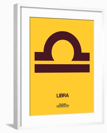 Libra Zodiac Sign Brown-NaxArt-Framed Art Print