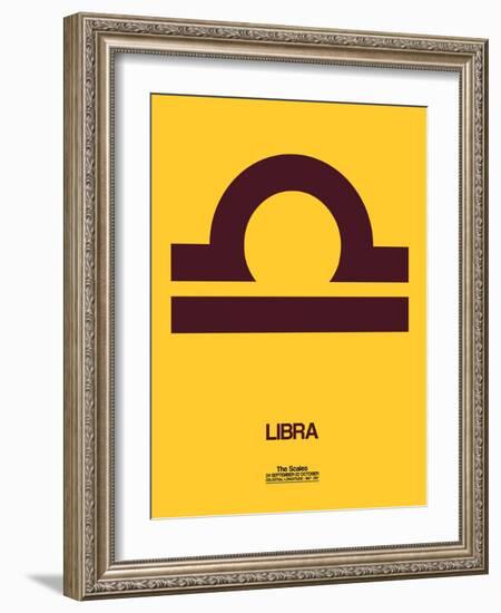 Libra Zodiac Sign Brown-NaxArt-Framed Art Print