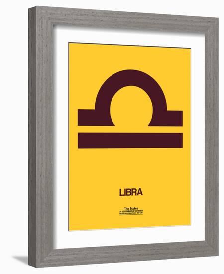 Libra Zodiac Sign Brown-NaxArt-Framed Art Print