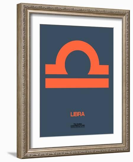 Libra Zodiac Sign Orange-NaxArt-Framed Art Print