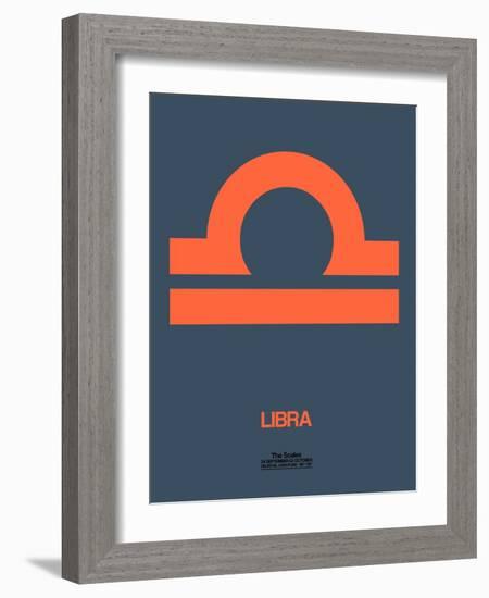 Libra Zodiac Sign Orange-NaxArt-Framed Art Print