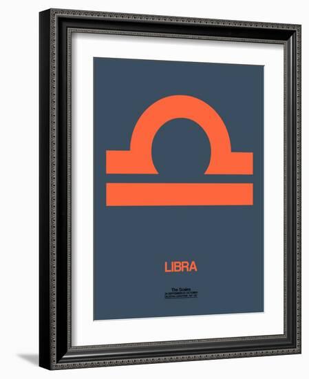 Libra Zodiac Sign Orange-NaxArt-Framed Art Print