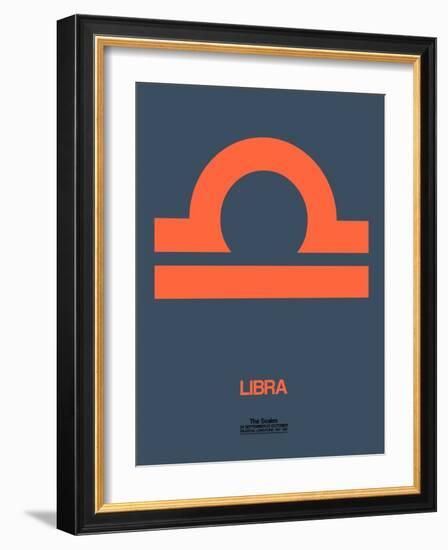 Libra Zodiac Sign Orange-NaxArt-Framed Art Print