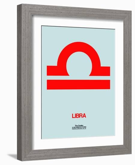 Libra Zodiac Sign Red-NaxArt-Framed Art Print
