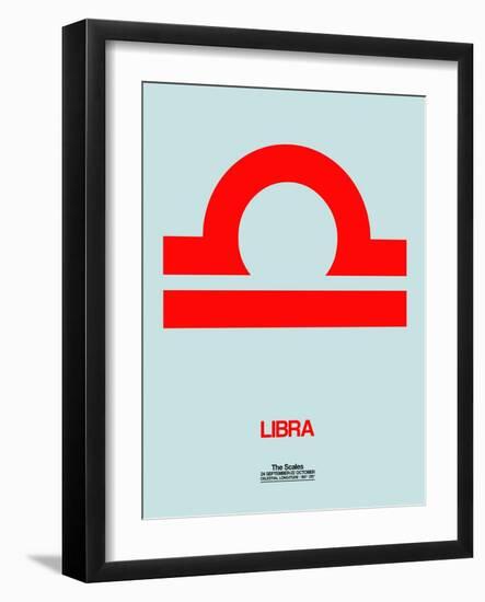 Libra Zodiac Sign Red-NaxArt-Framed Art Print