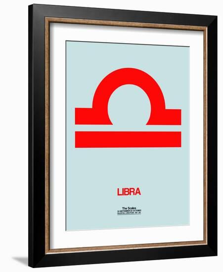 Libra Zodiac Sign Red-NaxArt-Framed Art Print