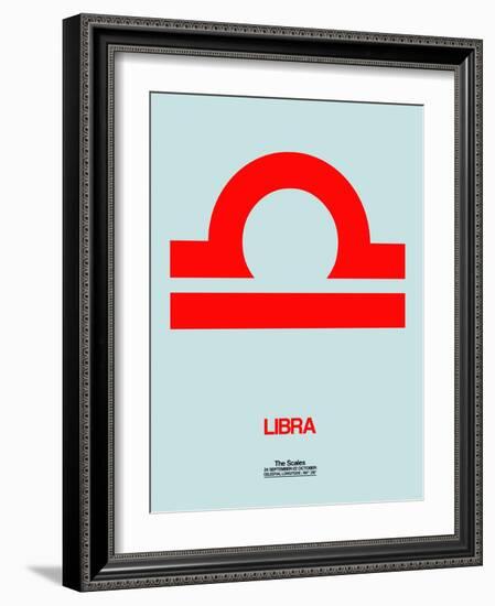 Libra Zodiac Sign Red-NaxArt-Framed Art Print