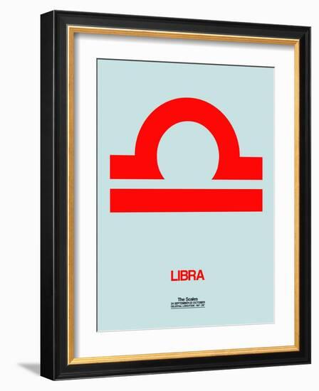 Libra Zodiac Sign Red-NaxArt-Framed Art Print