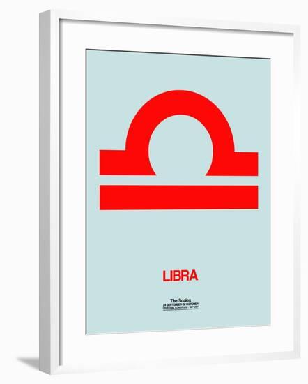 Libra Zodiac Sign Red-NaxArt-Framed Art Print