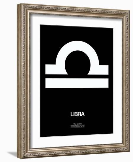 Libra Zodiac Sign White-NaxArt-Framed Art Print