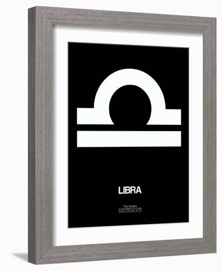 Libra Zodiac Sign White-NaxArt-Framed Art Print