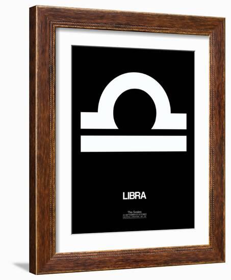 Libra Zodiac Sign White-NaxArt-Framed Art Print