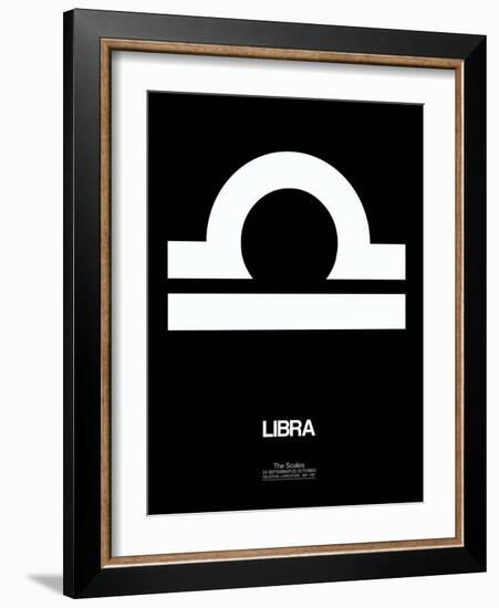 Libra Zodiac Sign White-NaxArt-Framed Art Print