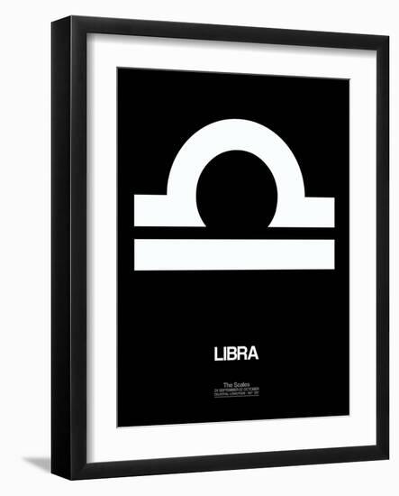 Libra Zodiac Sign White-NaxArt-Framed Art Print