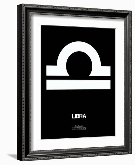 Libra Zodiac Sign White-NaxArt-Framed Art Print